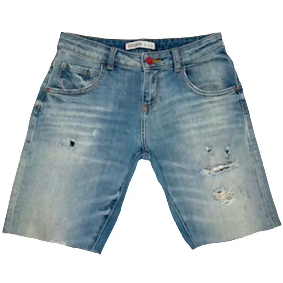 Zara Basic Premium Crafted Distressed Jean Shorts - 00 - Picture 12 of 12